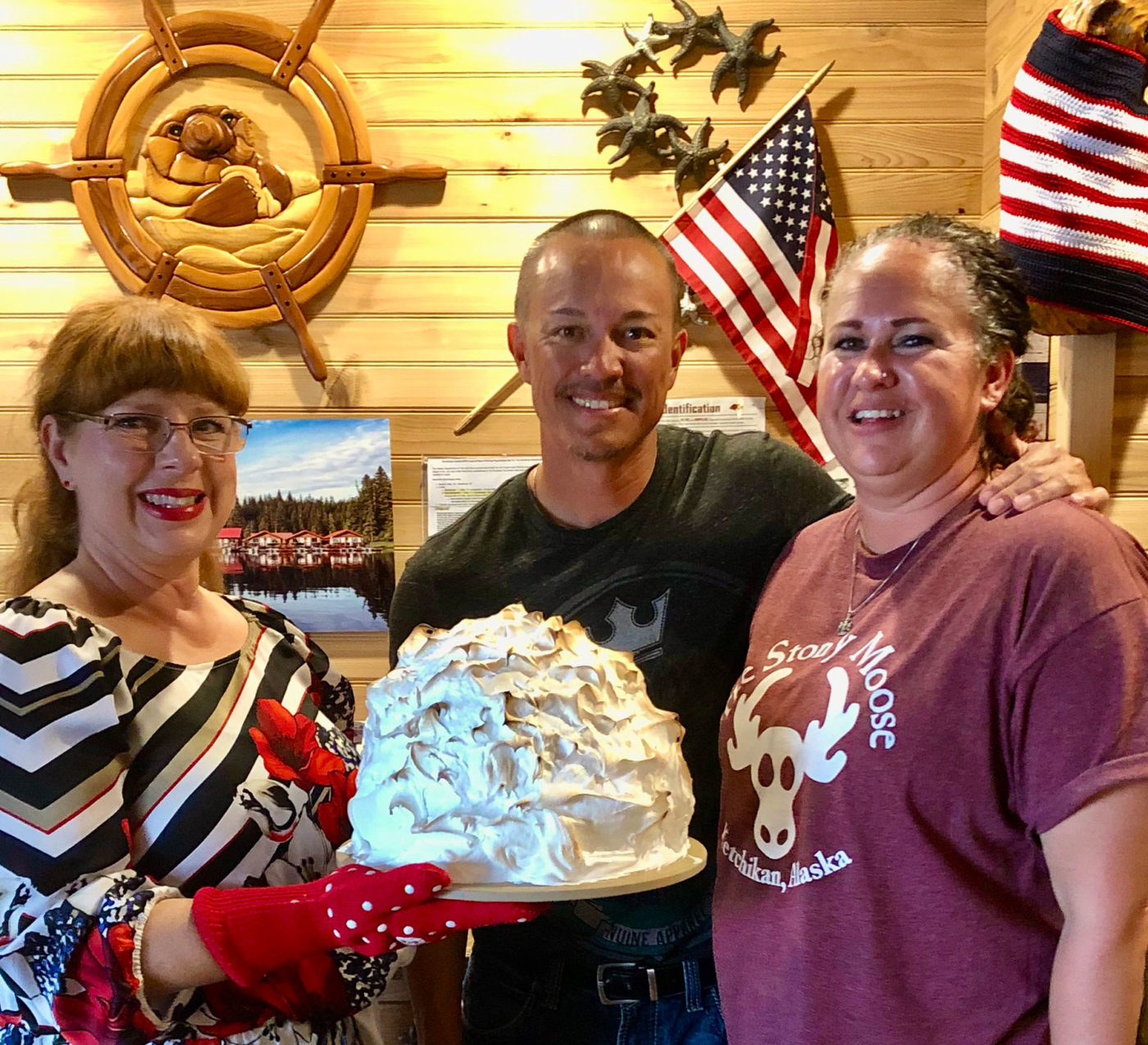 Murtie presents her famous Baked Alaska