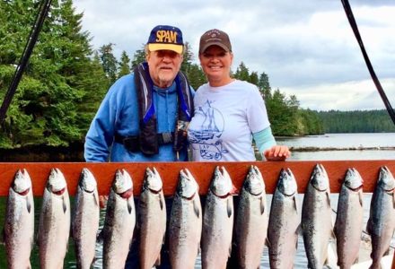 August 18 Man and woman with their catch