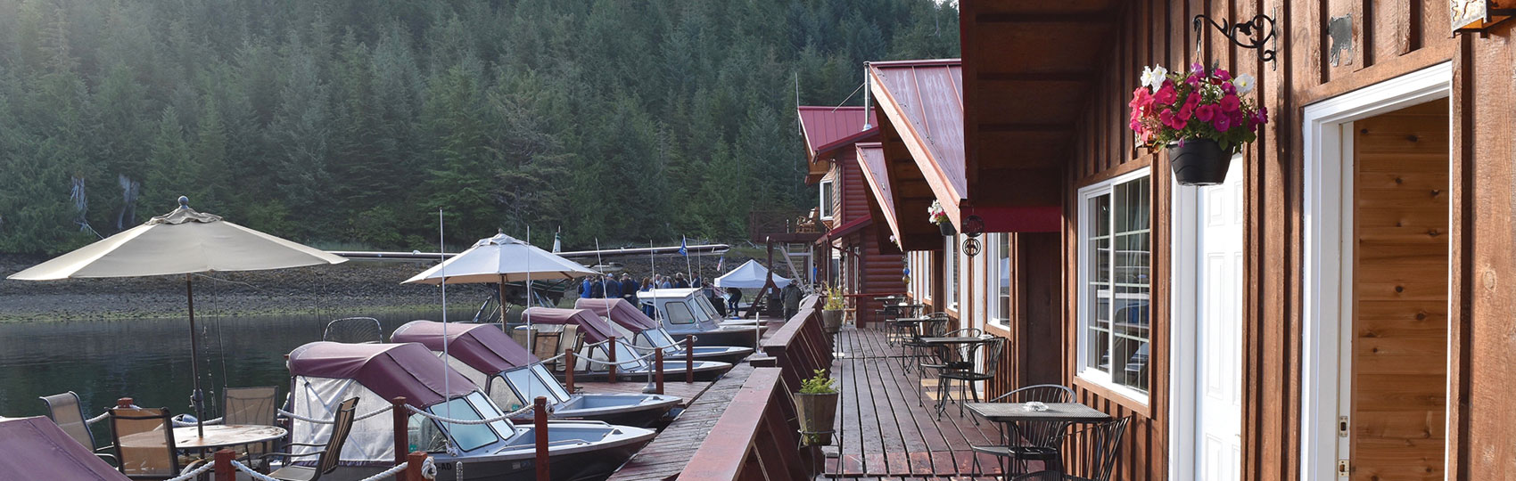 A view of the dock at the lodge.